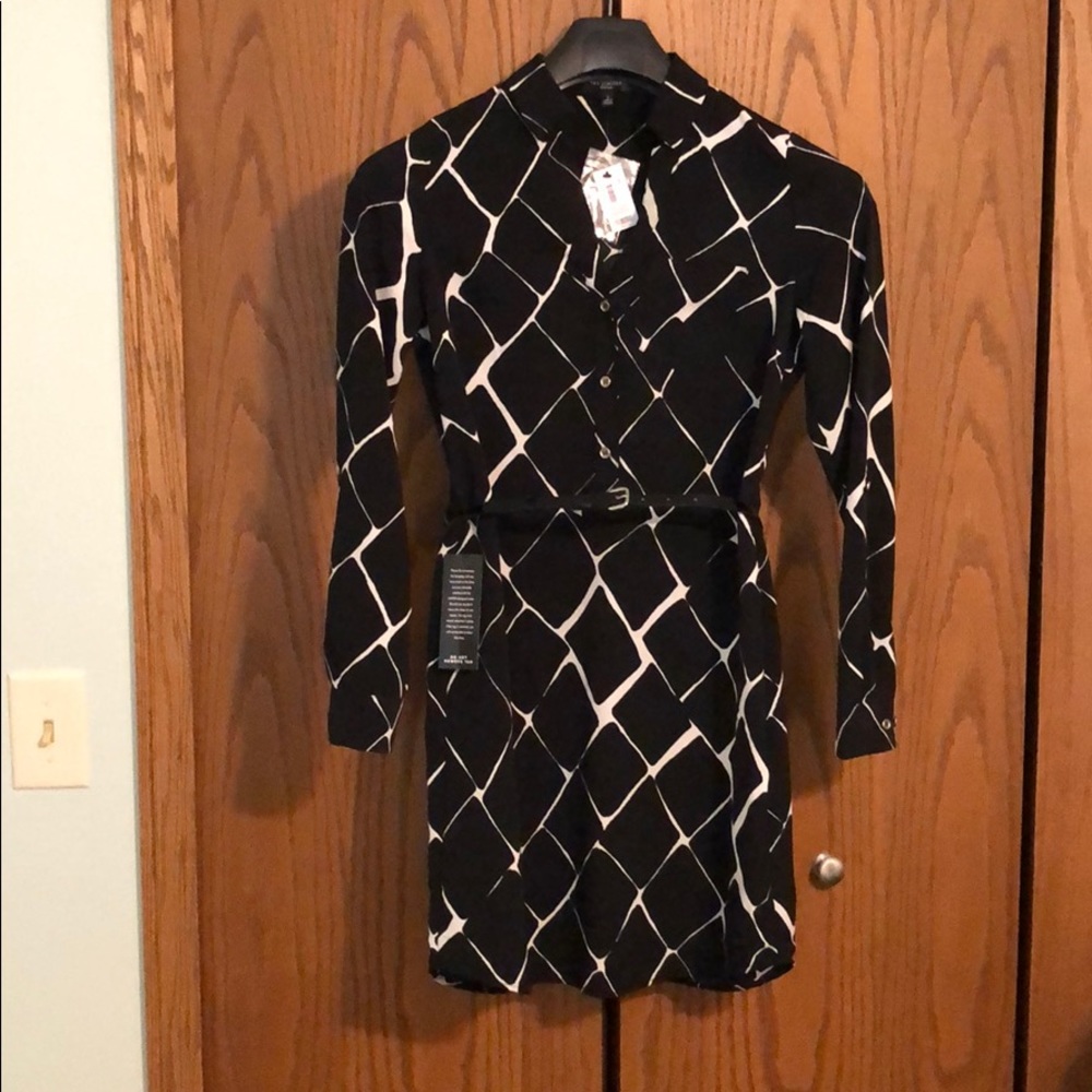 Belted shirt dress
